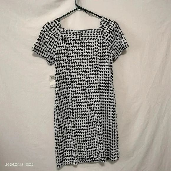 Chris McLaughlin size 4p Black White Houndstooth Collegiate Classic Style Dress - Picture 7 of 10